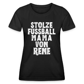 Stolze Fussball Mama von Rene - Frauen Funktions-T-Shirt - Schwarz - Vorne - AI Model Female 172 light (172cm)