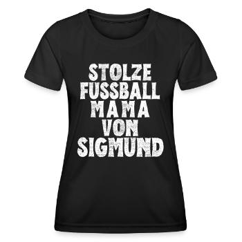 Stolze Fussball Mama von Sigmund - Frauen Funktions-T-Shirt - Schwarz - Vorne - AI Model Female 172 light (172cm)