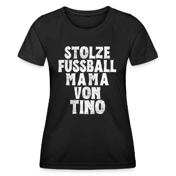 Stolze Fussball Mama von Tino - Frauen Funktions-T-Shirt - Schwarz - Vorne - AI Model Female 172 light (172cm)