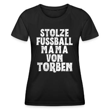 Stolze Fussball Mama von Torben - Frauen Funktions-T-Shirt - Schwarz - Vorne - AI Model Female 172 light (172cm)