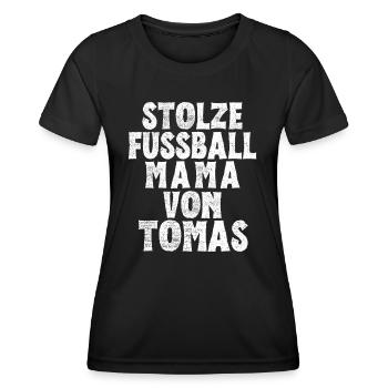Stolze Fussball Mama von Tomas - Frauen Funktions-T-Shirt - Schwarz - Vorne - AI Model Female 172 light (172cm)