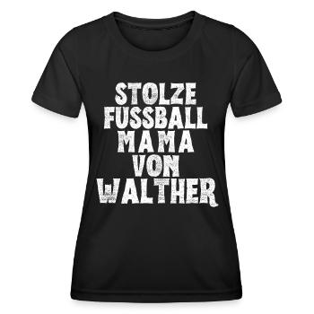 Stolze Fussball Mama von Walther - Frauen Funktions-T-Shirt - Schwarz - Vorne - AI Model Female 172 light (172cm)