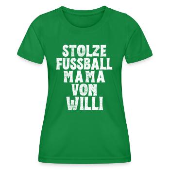 Stolze Fussball Mama von Willi - Frauen Funktions-T-Shirt - Kelly Green - Vorne - AI Model Female 172 dark (172cm)