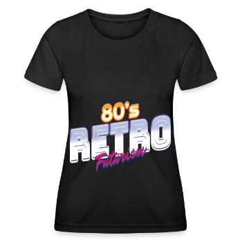 80's Rétro Vintage Disco 80 cadeau - T-shirt sport Femme - noir - Devant - AI Model Female 172 light (172cm)