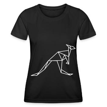 Kangaroo Geometry Lines - Women's Functional T-Shirt - black - Front - AI Model Female 172 light (172cm)