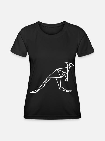 Lignes de géométrie Kangourou - T-shirt sport Femme - noir
