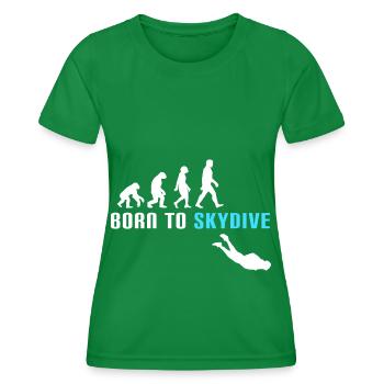 Paragliding Adrenaline Jumping Air Sport - Women's Functional T-Shirt - kelly green - Front - AI Model Female 172 dark (172cm)
