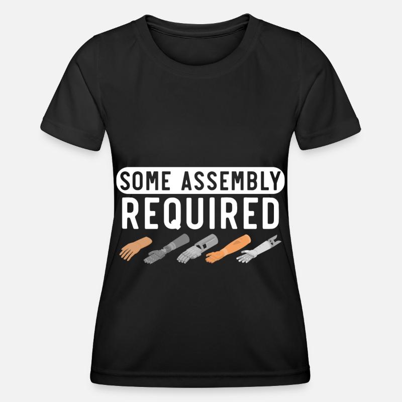 Some Assembly Required Disability Funny Amput - Women's Functional T-Shirt - black