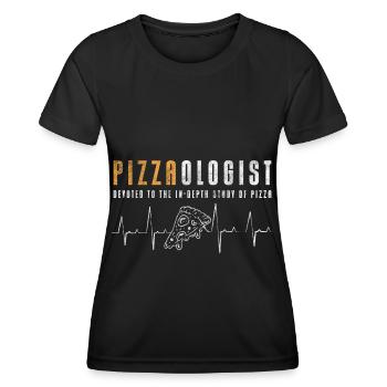 Pizza Hunger Four à pierre Pizza - T-shirt sport Femme - noir - Devant - AI Model Female 172 light (172cm)