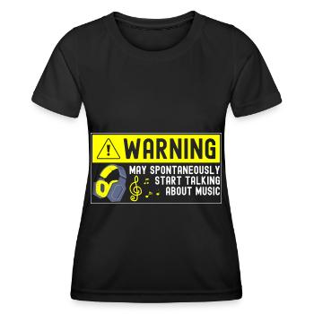 Dj Party Songs Genre - Women's Functional T-Shirt - black - Front - AI Model Female 172 light (172cm)