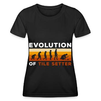 Craftsman Profession Tiler Further training - Women's Functional T-Shirt - black - Front - AI Model Female 172 light (172cm)