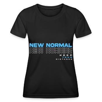 New Normal Urban Streetwear - Frauen Funktions-T-Shirt - Schwarz - Vorne - AI Model Female 172 light (172cm)