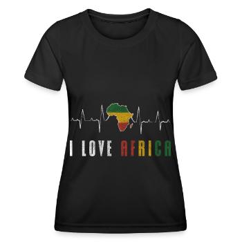 Africa Nature Conservation - Women's Functional T-Shirt - black - Front - AI Model Female 172 light (172cm)