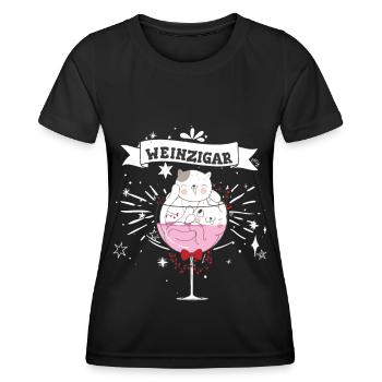 Weinzigartig - Frauen Funktions-T-Shirt - Schwarz - Vorne - AI Model Female 172 light (172cm)