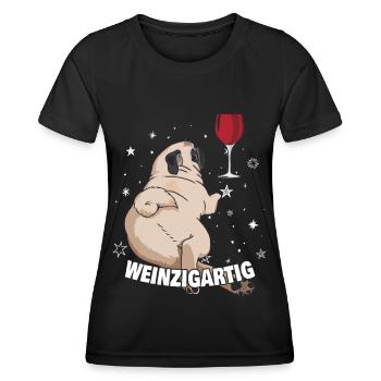Weinzigartig - Frauen Funktions-T-Shirt - Schwarz - Vorne - AI Model Female 172 light (172cm)