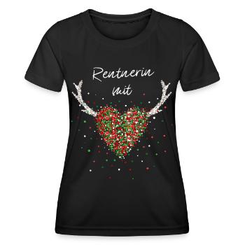 Rentnerin mit Herz Rente Pensionärin Ruhestand - Frauen Funktions-T-Shirt - Schwarz - Vorne - AI Model Female 172 light (172cm)