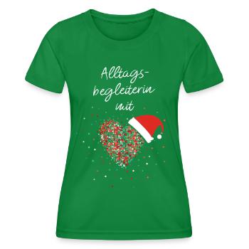 Alltagsbegleiterin Sozialer Beruf Heiligabend - Frauen Funktions-T-Shirt - Kelly Green - Vorne - AI Model Female 172 dark (172cm)