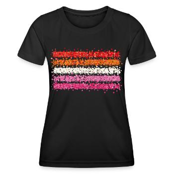Lesbe Lesbisch Lesben Gay Gleichgeschlechtliche - Frauen Funktions-T-Shirt - Schwarz - Vorne - AI Model Female 172 light (172cm)