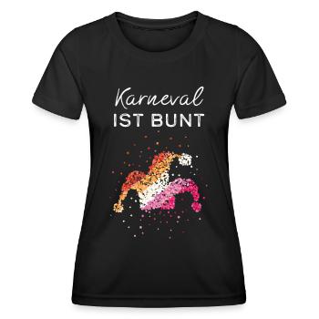 Carnaval Carnaval Lesbiennes Lesbiennes Lesbiennes Gay Homo - T-shirt sport Femme - noir - Devant - AI Model Female 172 light (172cm)