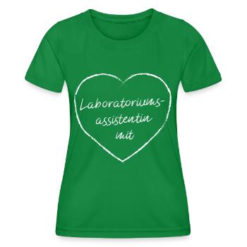 Laboratorium Assistentin Auszubildende Laborantin - Frauen Funktions-T-Shirt - Kelly Green - Vorne - AI Model Female 172 dark (172cm)