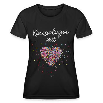 Kinesiologin mit Herz Physiologie Heilpraktikerin - Frauen Funktions-T-Shirt - Schwarz - Vorne - AI Model Female 172 light (172cm)
