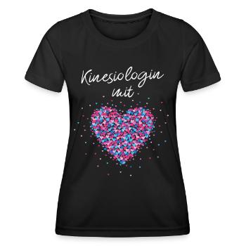 Kinesiologin mit Herz Chiropraktik Heilpraktikerin - Frauen Funktions-T-Shirt - Schwarz - Vorne - AI Model Female 172 light (172cm)