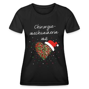 Chirurgiemechanikerin mit Herz Weihnachtsmotiv - Frauen Funktions-T-Shirt - Schwarz - Vorne - AI Model Female 172 light (172cm)