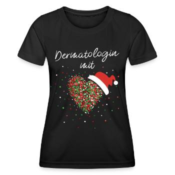 Dermatologin mit Herz Weihnachtsmotiv Nikolaus - Frauen Funktions-T-Shirt - Schwarz - Vorne - AI Model Female 172 light (172cm)