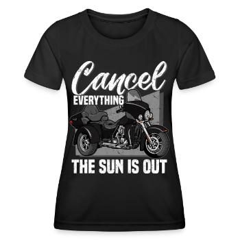 Trike Trikefahrer Motorrad Triker Trikes Dreirad - Frauen Funktions-T-Shirt - Schwarz - Vorne - AI Model Female 172 light (172cm)