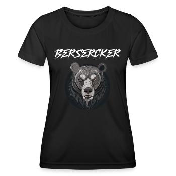 Berserker Ours Guerrier Odin Runes Kompas nordiques - T-shirt sport Femme - noir - Devant - AI Model Female 172 light (172cm)