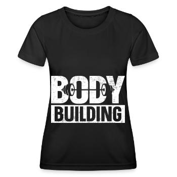 Bodybuilder Body Building Strength Training Cadeau - T-shirt sport Femme - noir - Devant - AI Model Female 172 light (172cm)