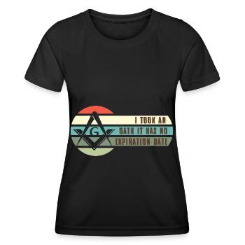 Freimaurer Winkel & Zirkel FREEMASON Prince Hall - Frauen Funktions-T-Shirt - Schwarz - Vorne - AI Model Female 172 light (172cm)
