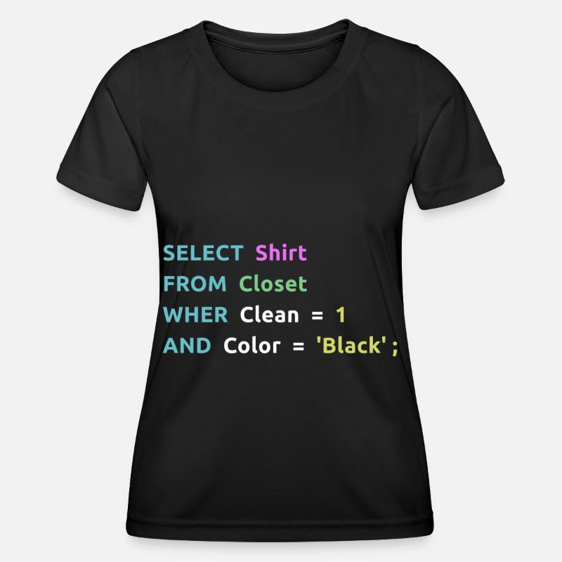 Nerd Computer Computer Work Coder Gift Idea - Women's Functional T-Shirt - black