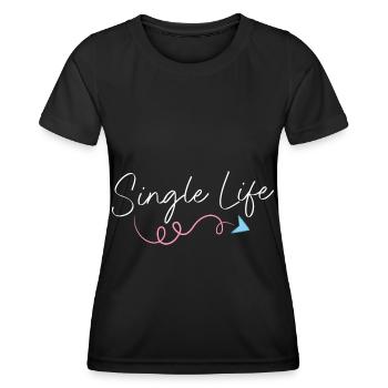 Solo Bachelor - T-shirt sport Femme - noir - Devant - AI Model Female 172 light (172cm)