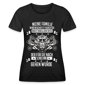 Wikinger Krieger Nordmann Axt Valhalla Nordmänner - Frauen Funktions-T-Shirt - Schwarz - Vorne - AI Model Female 172 light (172cm)