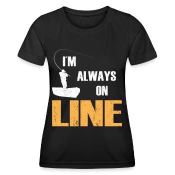Pêcheurs à la ligne dans tous les sens Pêche à la ligne Pêcheurs - T-shirt sport Femme - noir - Devant - AI Model Female 172 light (172cm)