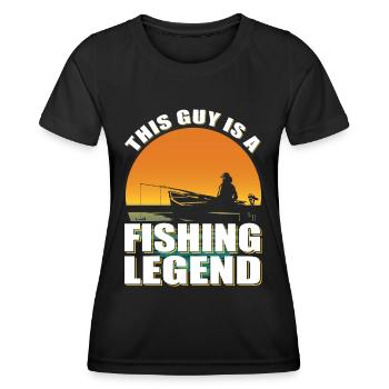 Pêcheur Ce gars est une légende de la pêche Pêcheur pêcheur - T-shirt sport Femme - noir - Devant - AI Model Female 172 light (172cm)