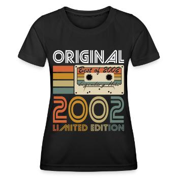 20th birthday vintage 2002 Original 2002 - Women's Functional T-Shirt - black - Front - AI Model Female 172 light (172cm)