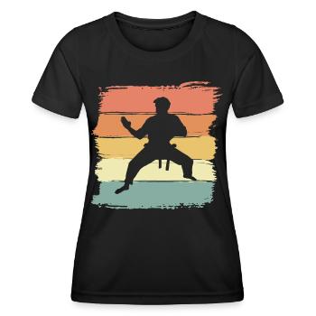 Karate vintage retro Karate Legende - Frauen Funktions-T-Shirt - Schwarz - Vorne - AI Model Female 172 light (172cm)