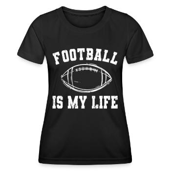 Le football est ma vie Joueur de football américain - T-shirt sport Femme - noir - Devant - AI Model Female 172 light (172cm)