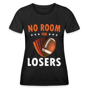 Le joueur de football américain n’a pas de place pour les perdants - T-shirt sport Femme - noir - Devant - AI Model Female 172 light (172cm)