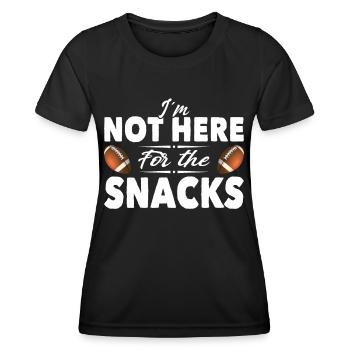 Le joueur de football américain n’est pas là pour les collations - T-shirt sport Femme - noir - Devant - AI Model Female 172 light (172cm)