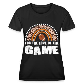 Joueur de football américain pour l’amour du jeu - T-shirt sport Femme - noir - Devant - AI Model Female 172 light (172cm)