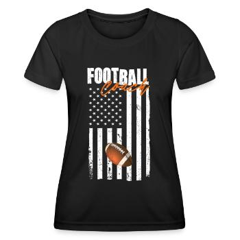 Entraîneur de football américain Joueur de football américain Sports - T-shirt sport Femme - noir - Devant - AI Model Female 172 light (172cm)