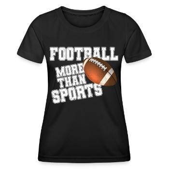 Le football plus que le sport Le football américain Le sport - T-shirt sport Femme - noir - Devant - AI Model Female 172 light (172cm)