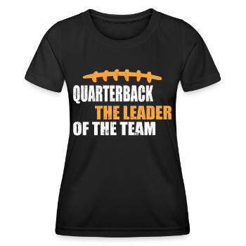Joueur de football américain Quarterback The Leader - T-shirt sport Femme - noir - Devant - AI Model Female 172 light (172cm)