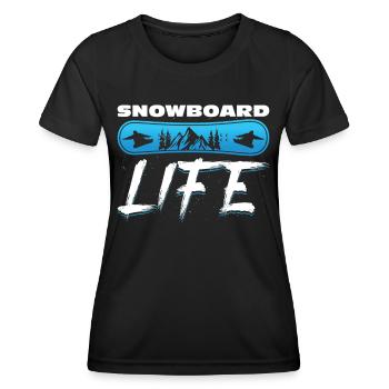 Snowboarding Snowboard Life Snowboarder Winter - Frauen Funktions-T-Shirt - Schwarz - Vorne - AI Model Female 172 light (172cm)