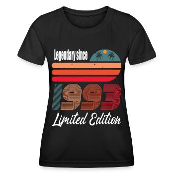 30e anniversaire né en 1993 Légendaire depuis 1993 - T-shirt sport Femme - noir - Devant - AI Model Female 172 light (172cm)