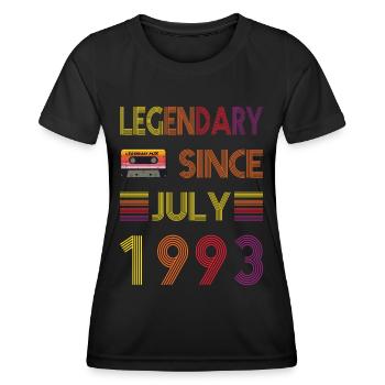 30e anniversaire de Legendary Since July né en 1993 - T-shirt sport Femme - noir - Devant - AI Model Female 172 light (172cm)