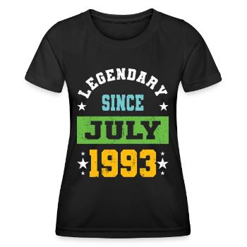 30e anniversaire de Legendary Since July né en 1993 - T-shirt sport Femme - noir - Devant - AI Model Female 172 light (172cm)
